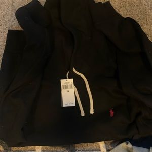 Two polo hooded sweatshirts
